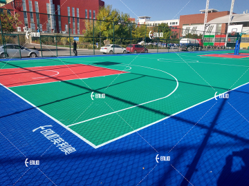 PP soft connection plastic interlocking court flooring