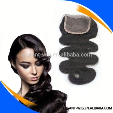 Elegant-wig bleached knots swiss lace closure, virgin human hair free parting lace closure piece natural hairline