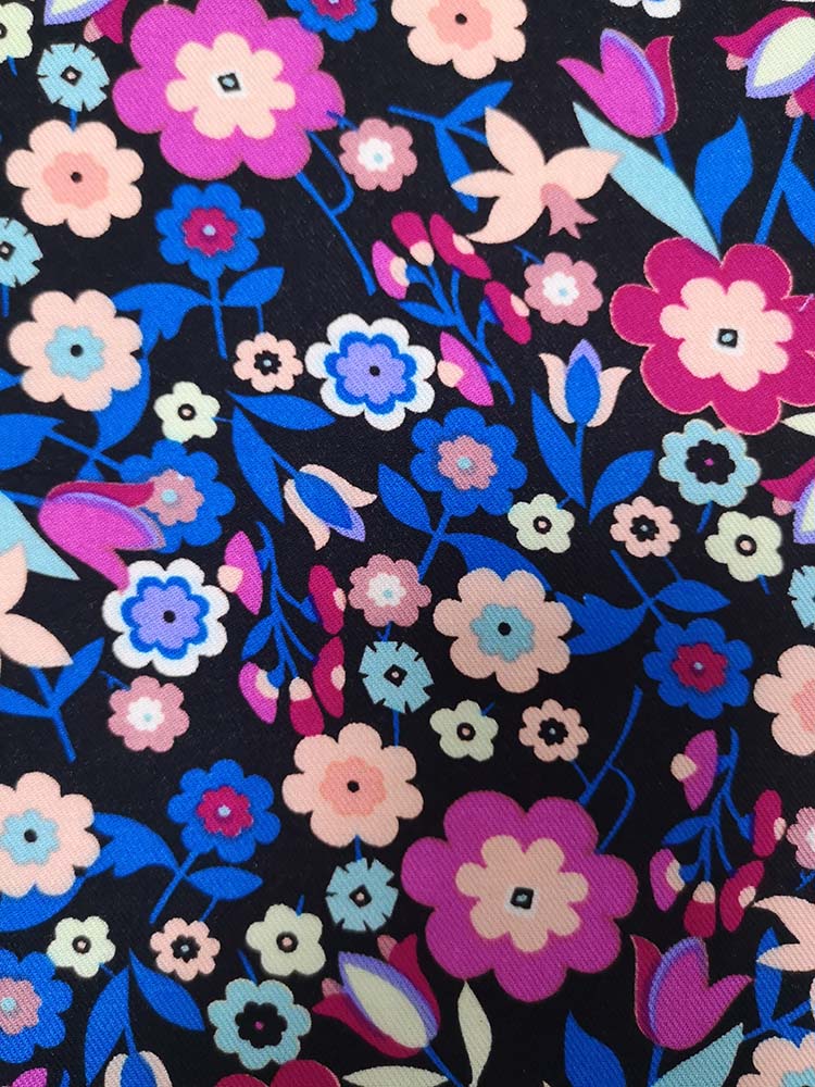 Small Flower Rayon Twill 3024S Printing Woven Fabric