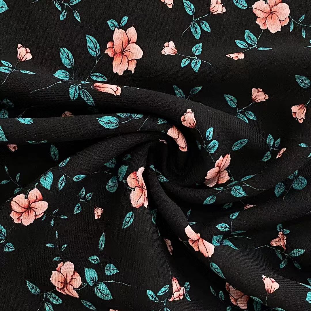 ISP Textile Cheap Price Plain Style Woven100 Rayon Challis Fabric for Garment