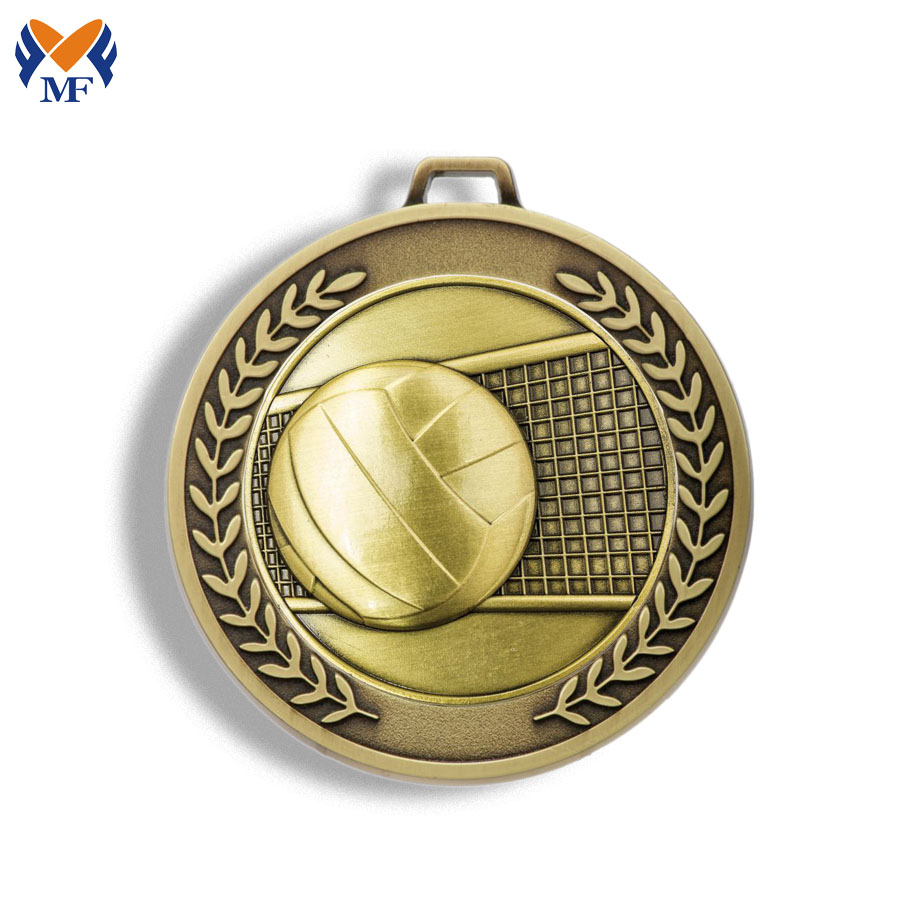 Volyball Award Sports Medals Gold Metal