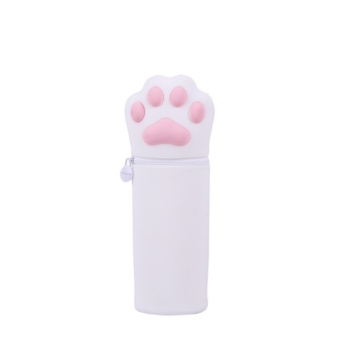 Cute Cat Design Silicone Pencil Bag