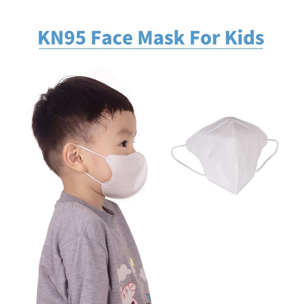 Masque facial non tissé blanc à 3 couches jetable pour enfants