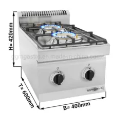 Commercial Kitchen Equipment Stainless Steel 2 Burners Gas Cooking Ranges Stove