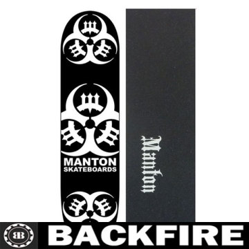 Backfire SKATEBOARD DECK BIOHAZARD BLACK 7.75 COMPLETE