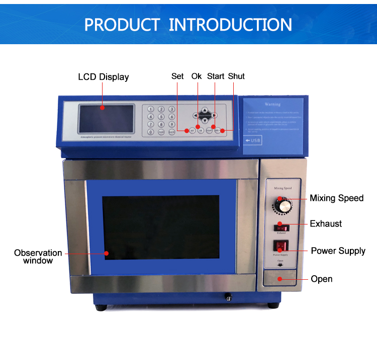 KD MCR-3 Microwave Chemical Reactor Electric Oven