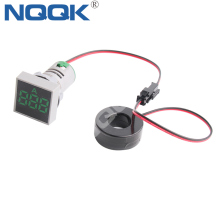 22mm 100A AC Red Square LED Indicator Digital Current Ammeter