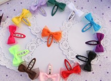 Wholesale cute kids bobby pin hair bows for baby girls/baby hair accessories