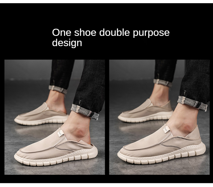 2021 New Umbrella Cloth  Pedal Breathable Men's Shoes Foot Lazy Men's Casual Shoes