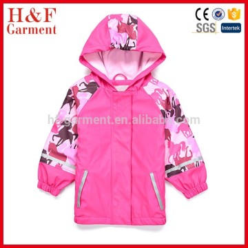 Outdoor nylon pvc coated kids cartoon raincoats rainsuit