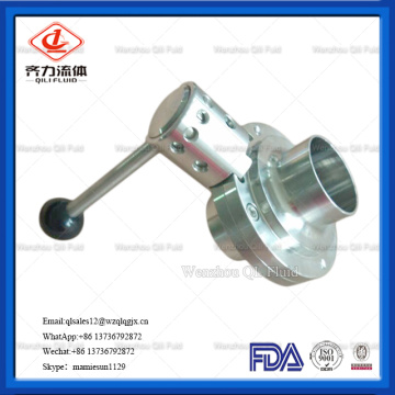 Stainless Steel Sanitary Heavy Type Welded Butterfly Valve