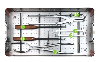 surgical operation medical orthopedic equipment instrument set for pelvic reconstruction plates