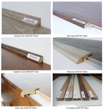 Water-proof Melamine coated mdf scotia moulding T moulding by hot pressing