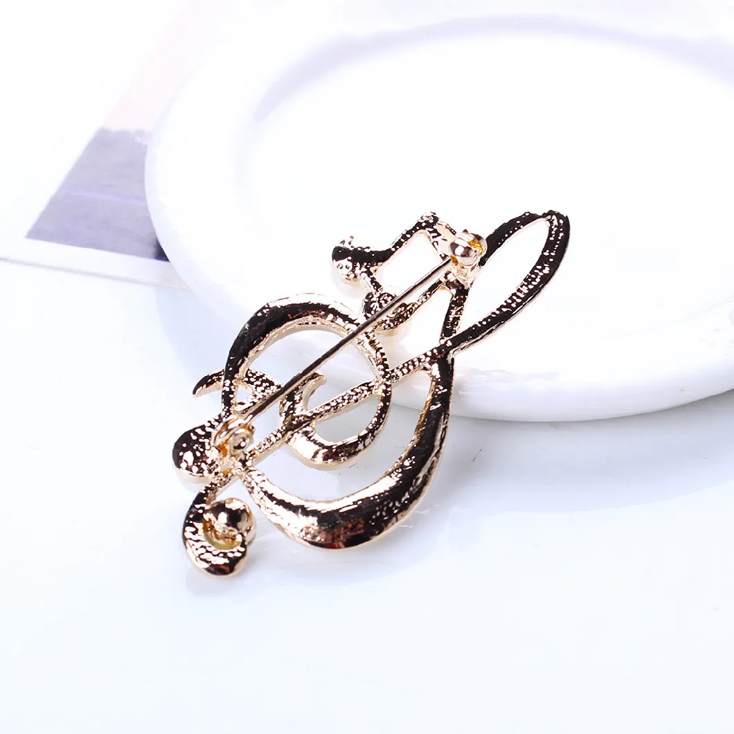 Superstarer Happy Note Flash Diamond Brooch Note Pin