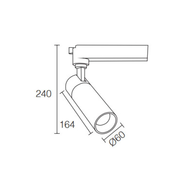 LEDER 0-10V Regulación de luz de carril LED de 18W