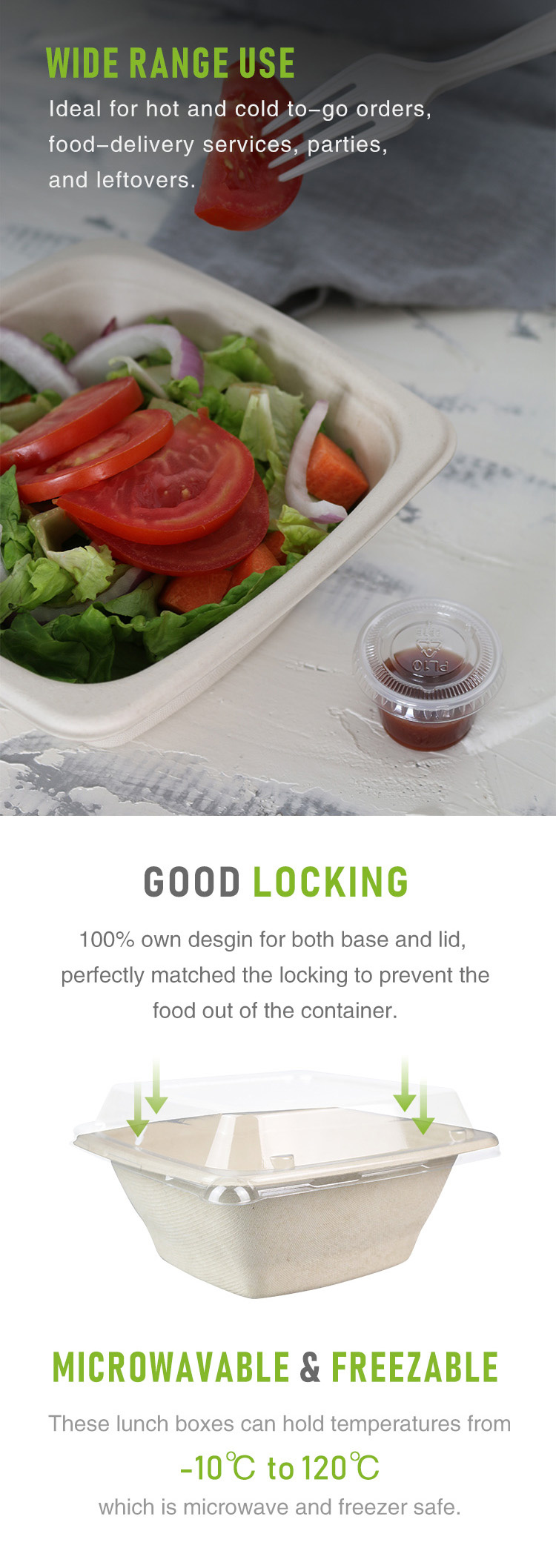  bagasse takeaway containers