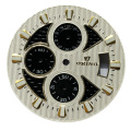 3 Subdials with linen pattern for Chronograph watch