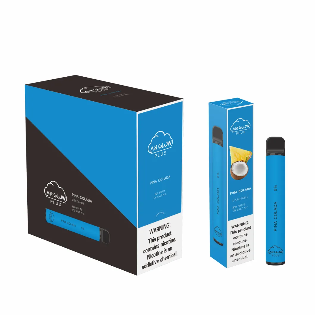 Popular in Australia Disposable Vape Electronic Cigarettes 5% Nico tine Salt 800 Puffs Air Glow Plus Disposable Vape