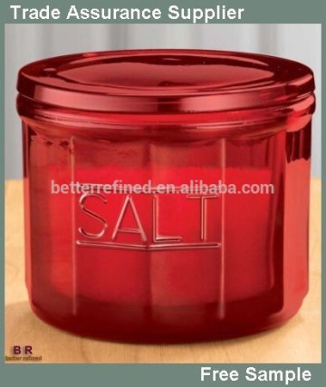Red Depression Style Glass Salt Cellar