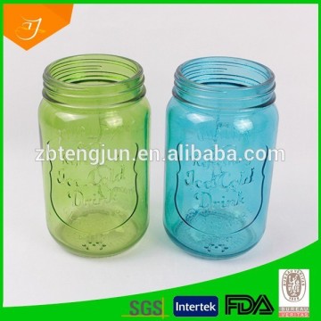 Colored Glass Mason Jar,Hot Selling Glass Mason Jar