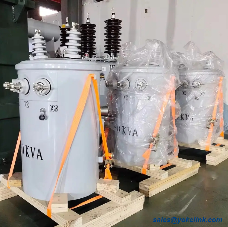 50KVA egyfázisú oszlopra szerelhető elosztó transzformátor csomagolási részletek 50KVA single-phase pole-mounted distribution transformer packing details