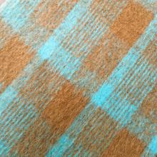Woolen Boucle Plaid  with long brushing fabric