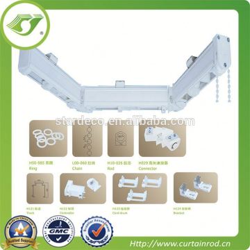 D0071 pvc or plastic double window ceiling curtain track curtain rail