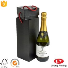 Caixa de embalagem de vinho quente personalizada com alça