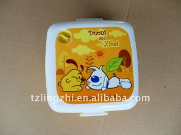 square cartoon plastic lunch box