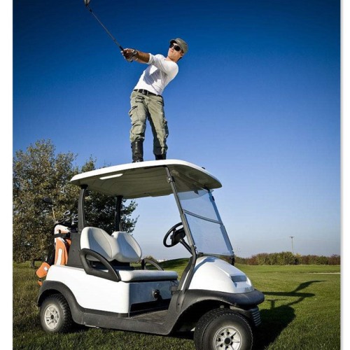 2 kursi Kereta golf listrik yang dioperasikan dengan baterai