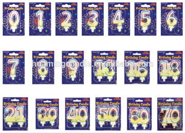 hotsale number birthday candle/number shape birthday candle