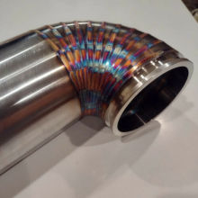 Welded 304 Stainless Steel 3 1/2\" Pie Dump Metal Exhaust Pies