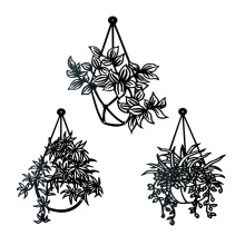 Metal Flowers Wall Decor: Flower Hanging Wall Sculptures for Floral Home Accents