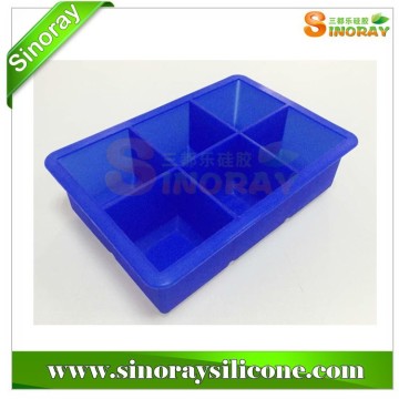 FDA/LFGB 6 Cube Silicone Ice Cube Tray