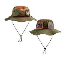 Western Style Vintage Polyester Bucket Hat for Spring & Summer