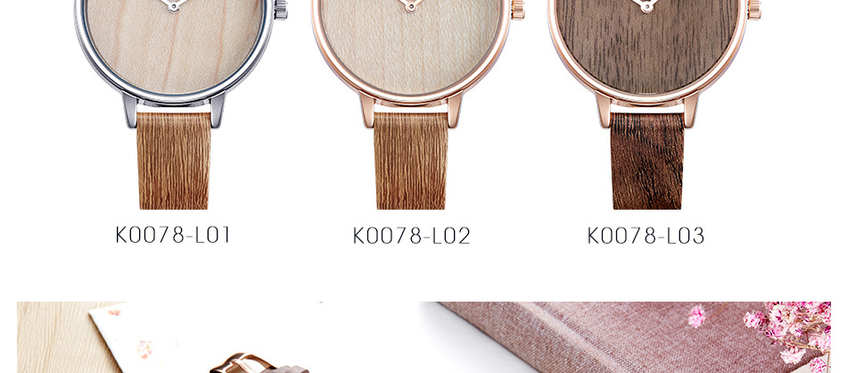 Shengke New Creative Women Watches Casual Fashion Wood Leather Watch Simple Female Quartz Wristwatch Relogio Feminino