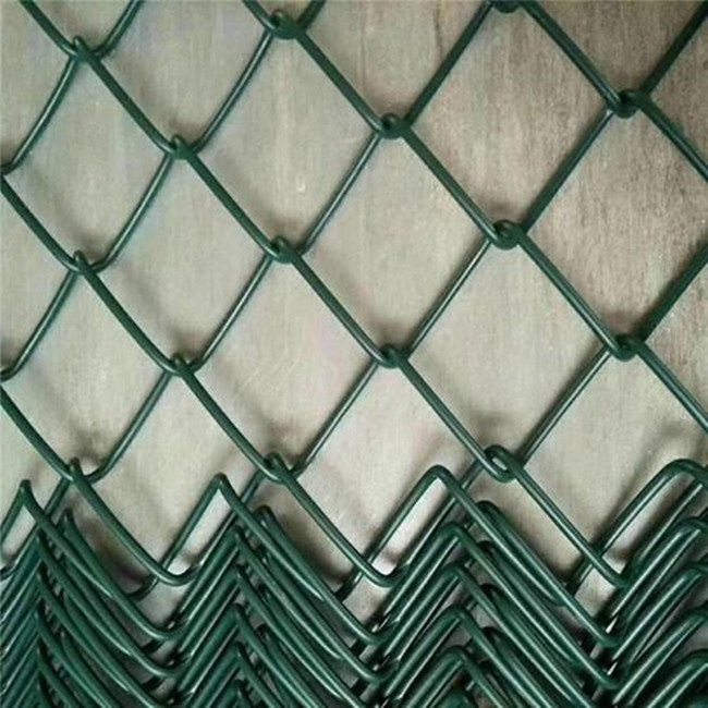 YQ Galvanized PVC Coated Diamond Mesh Wire Chain Link Fence
