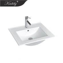 Single Bowl Ceramic Vanity Sink for Bathroom Cabinets