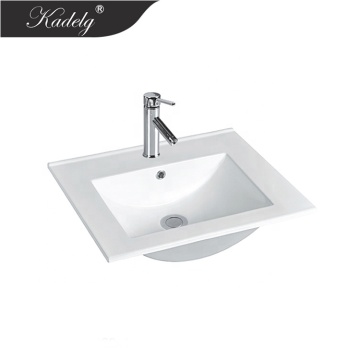Single Bowl Ceramic Vanity Sink for Bathroom Cabinets