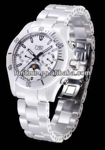 white ceramic designer automatic ceramic watch