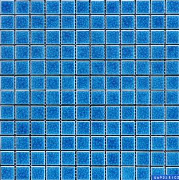 Blue Glaze Cracking Porcelain Mosaic