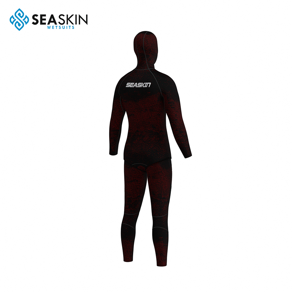 Seaskin 5mm Neoprene OEM Custom Camo Open Cell Wetsuits Fish Hunting Men Diving Wetsuit