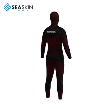 Seaskin 5mm Neoprene OEMカスタム迷彩オープンセルウェットスーツフィッシュ狩りの男性ダイビングウェットスーツ