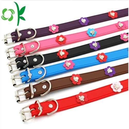 Fashion Silicone Pet Collar Flower Dog Training Collar