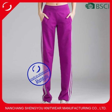 Wholesale custom quality cotton plain women jogger sweatpants