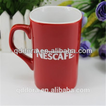 nescafe cup, red ceramic coffee cup mug,ceramic mugs red