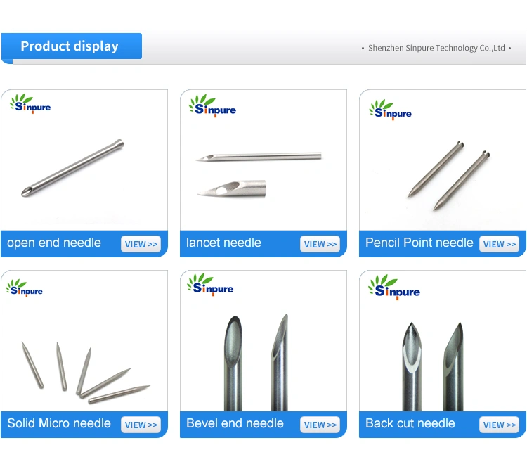 Customized Stainless Steel Grinding Needle with Triple Bevel Tip