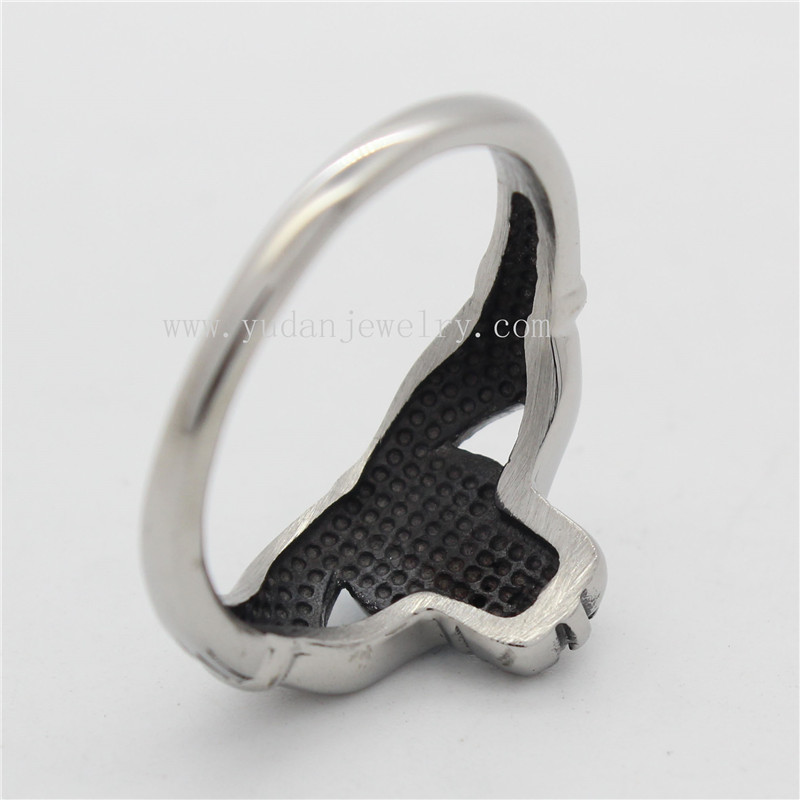 Yudan Jewelry Factory Custom Stainless Steel Turquoise Ring Men