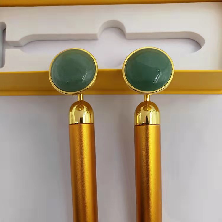 Wholesale Electric Gemstone Facial Massage Roller Vibrating Jade Roller