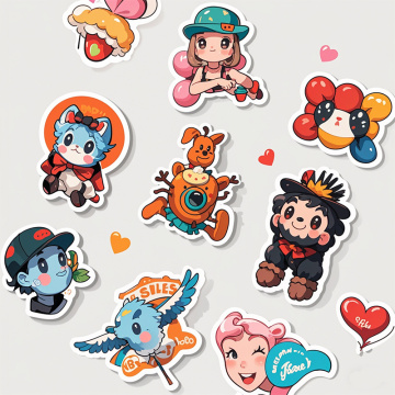 QT01 Personalized Stickers: Custom Printing on Vinyl with Glitter Kiss Cut